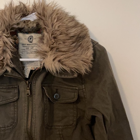 Lucky Brand Fur Bomber Jacket - Picture 2 of 6